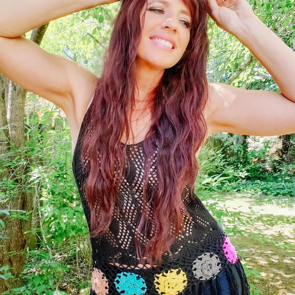 Crochet black top - Picture 1 of 3
